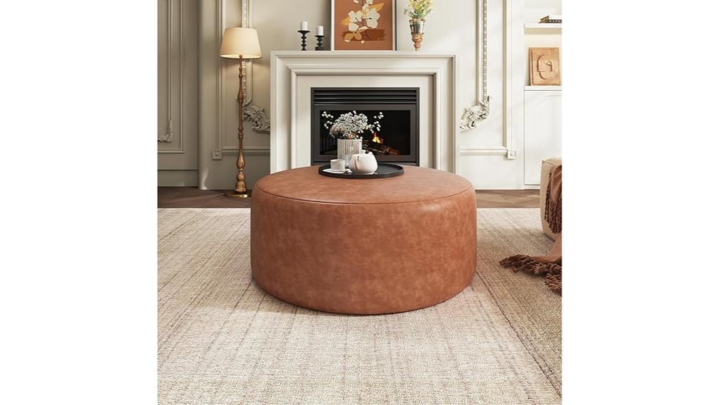 leather ottoman footstool