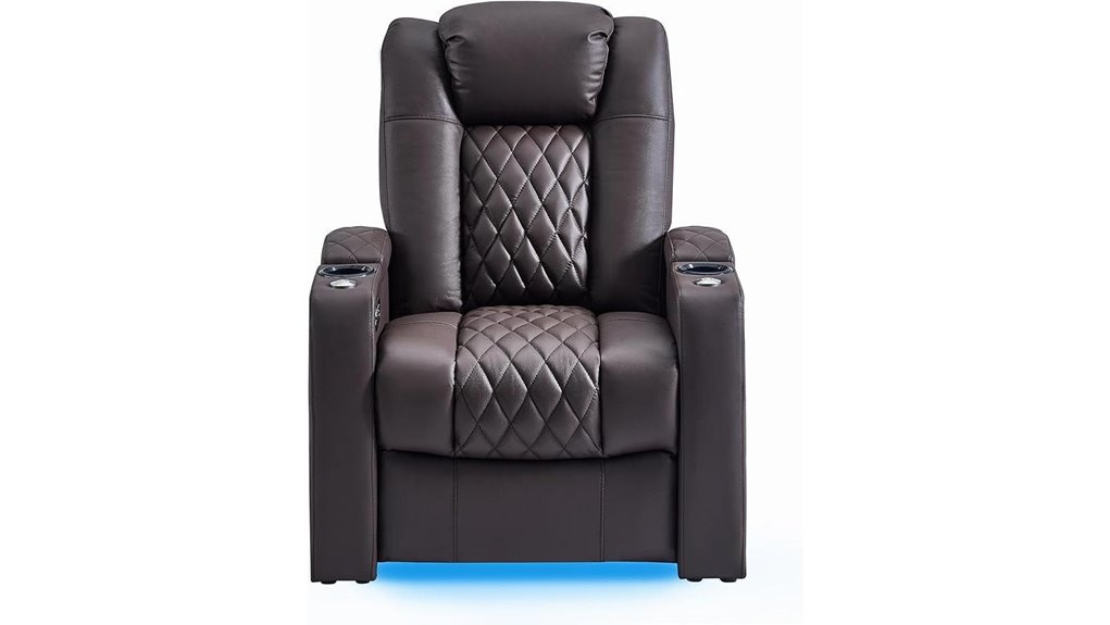 leather recliner with usb