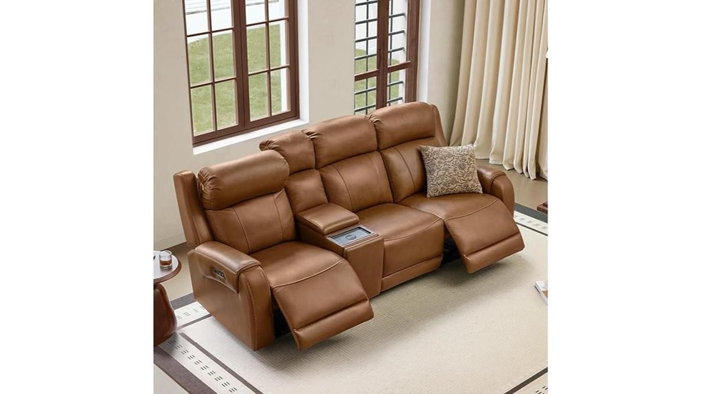 leather recliner with usb