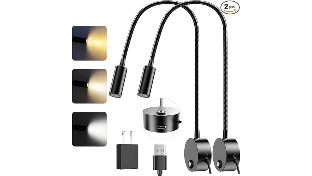 led wall mounted reading lights