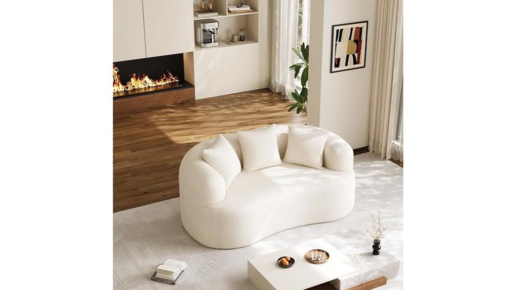 luxurious 68 5 inch chenille loveseat