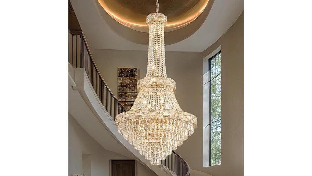 luxurious gold ceiling fixture