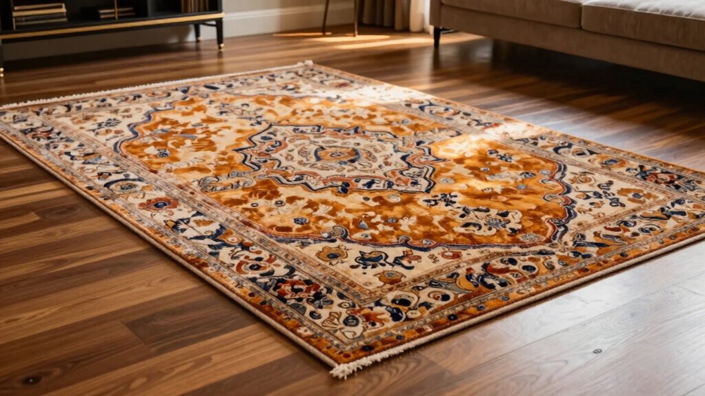 luxurious rugs with strategic lighting