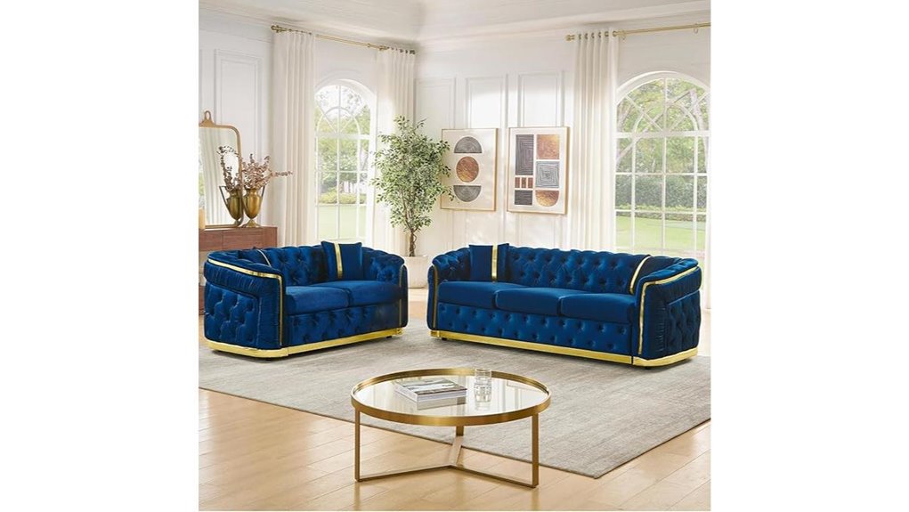 luxurious velvet chesterfield