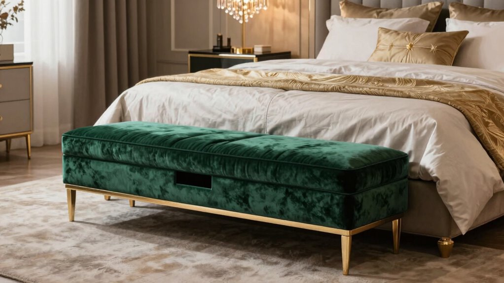 luxury bedroom storage benches