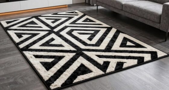 luxury black and white geometric rugs