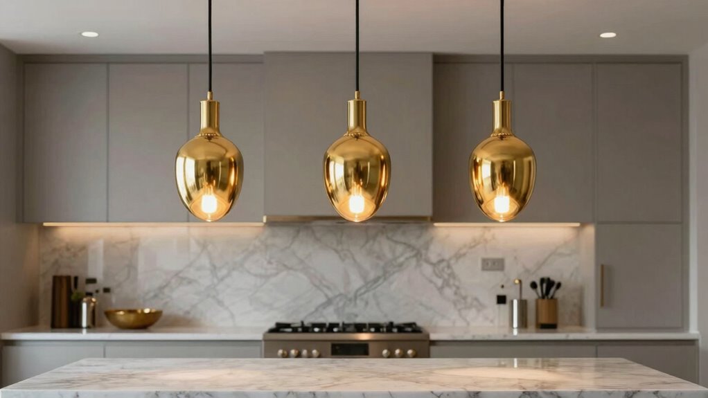luxury brass pendant lighting