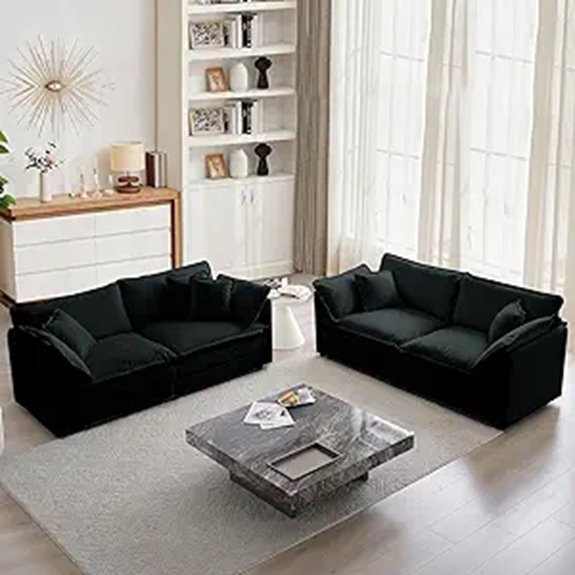 luxury chenille sofa set
