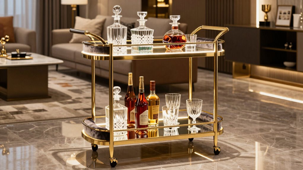 luxury home bar carts