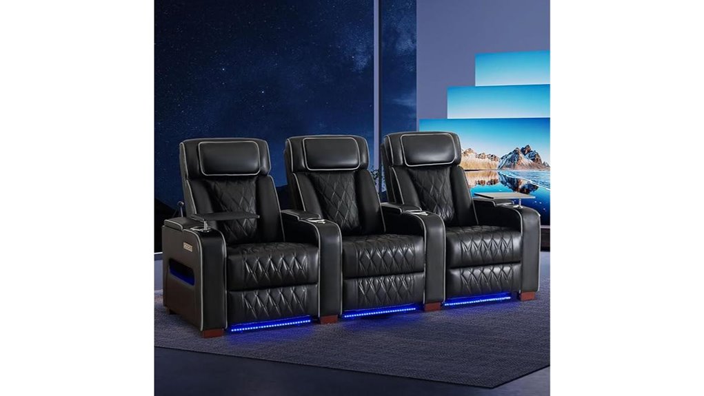luxury recliner with led