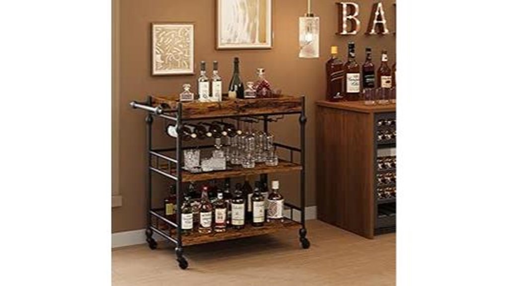 metal bar cart wheels