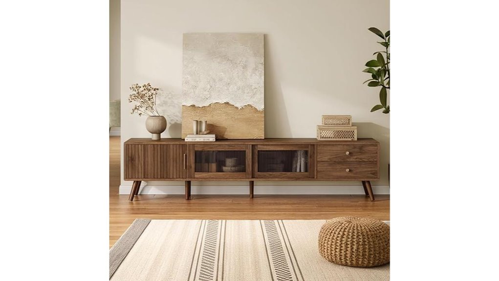 mid century storage tv stand