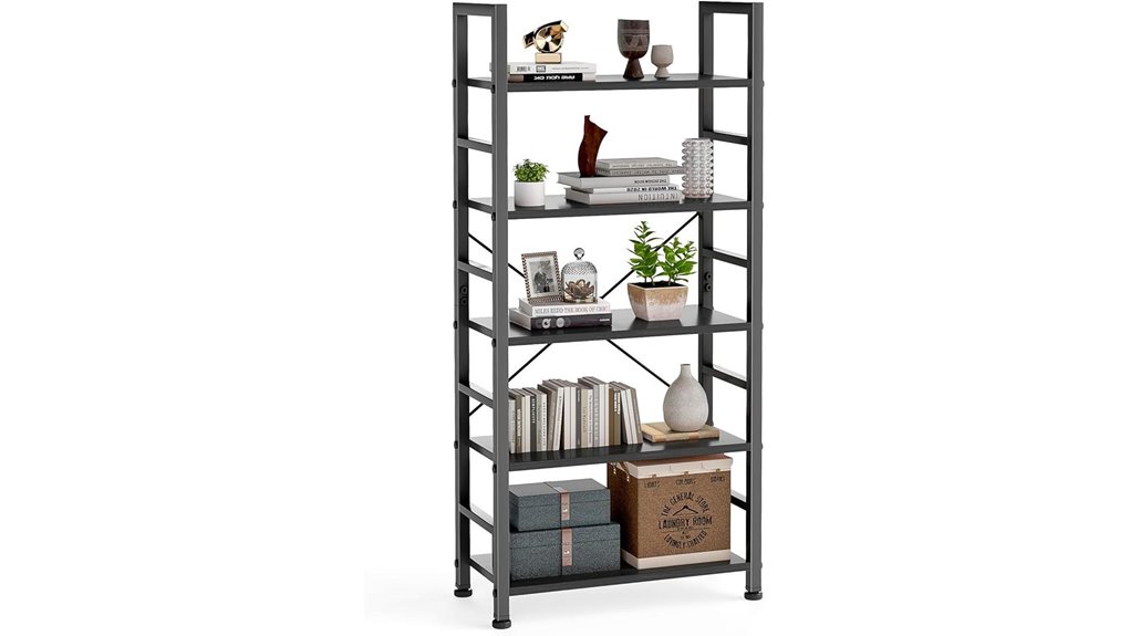 modern black bookshelf