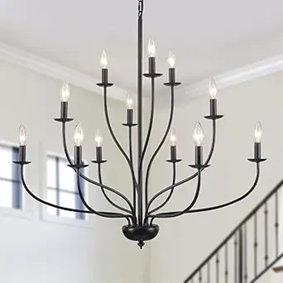 modern black farmhouse chandelier