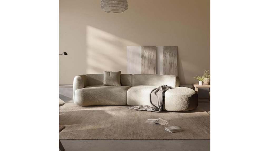 modern curved modular sofa