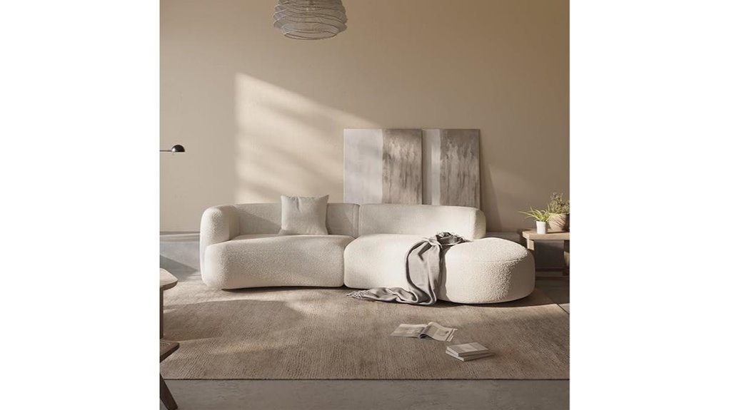 modern curved modular sofa