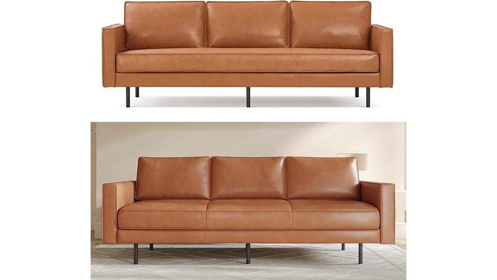 modern italian leather couch