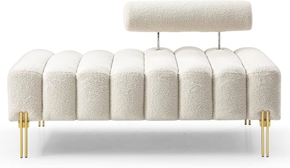 modern loveseat with adjustable backrest