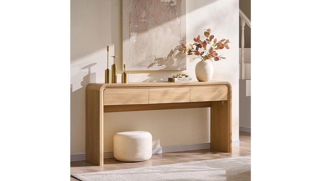 modern three drawer console