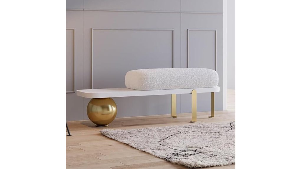 modern upholstered entryway bench