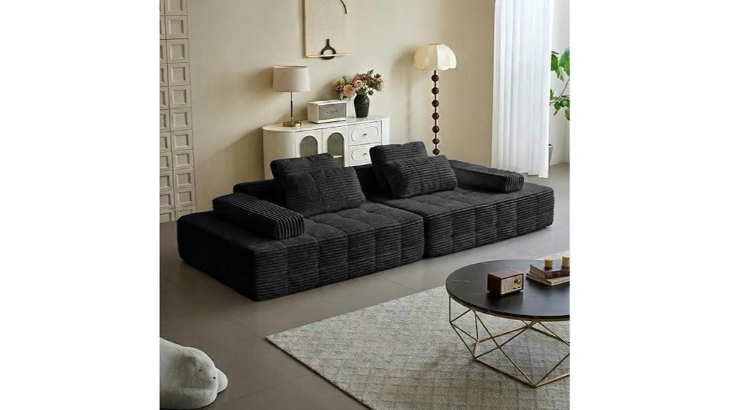 modular corduroy sleeper sofa