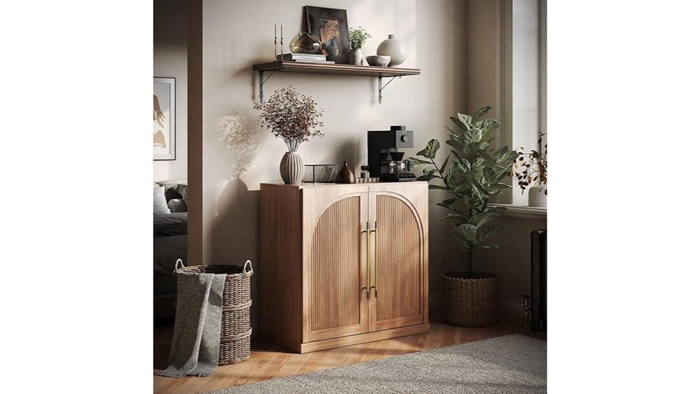 modular sideboard with arched doors