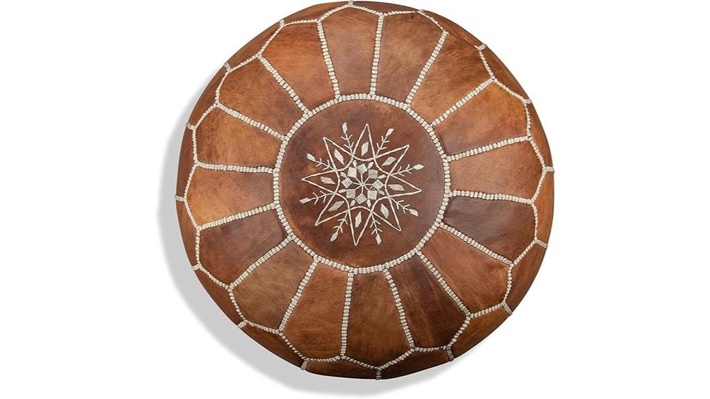 moroccan leather ottoman