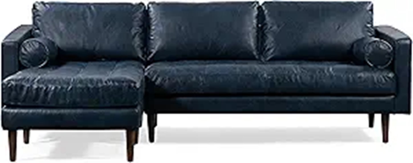 napa leather sectional sofa