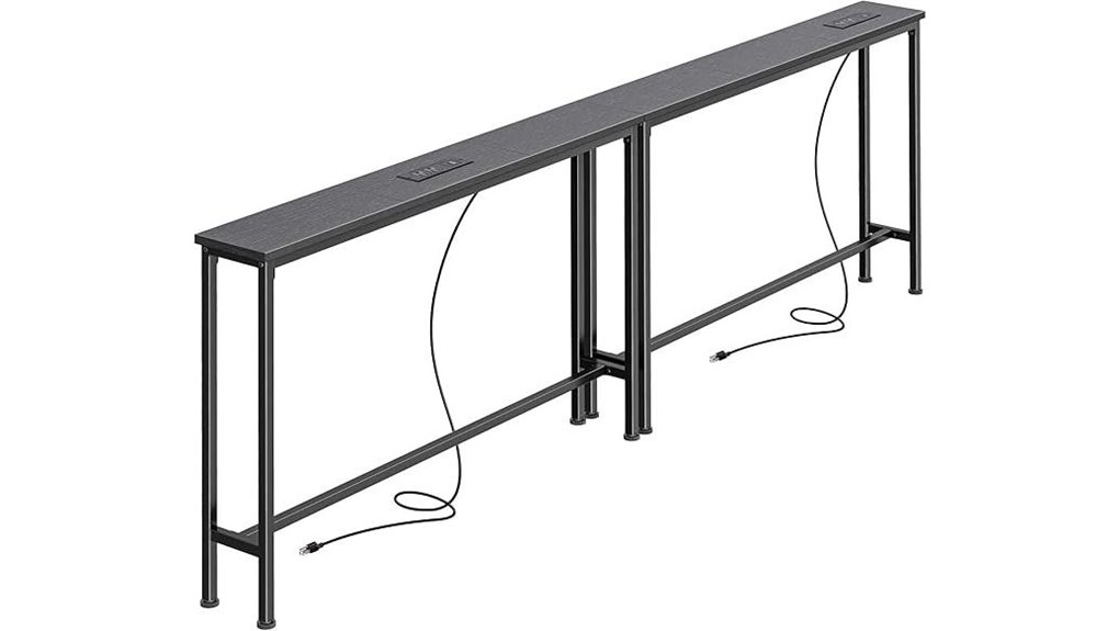 narrow console with charging