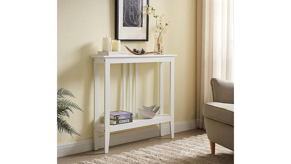 narrow entryway console table