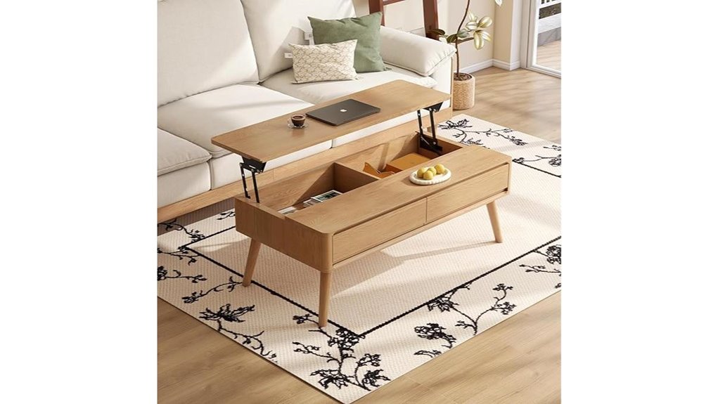 oak lift top table