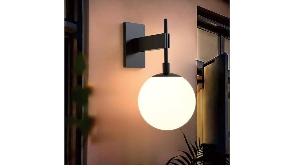 outdoor globe glass sconce