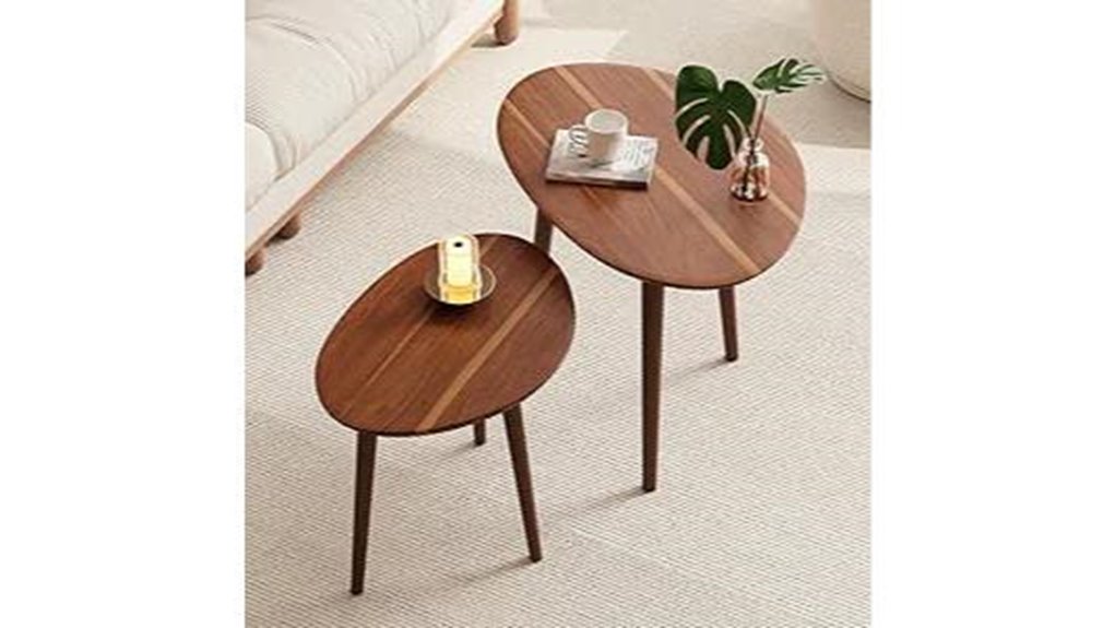 oval acacia coffee tables