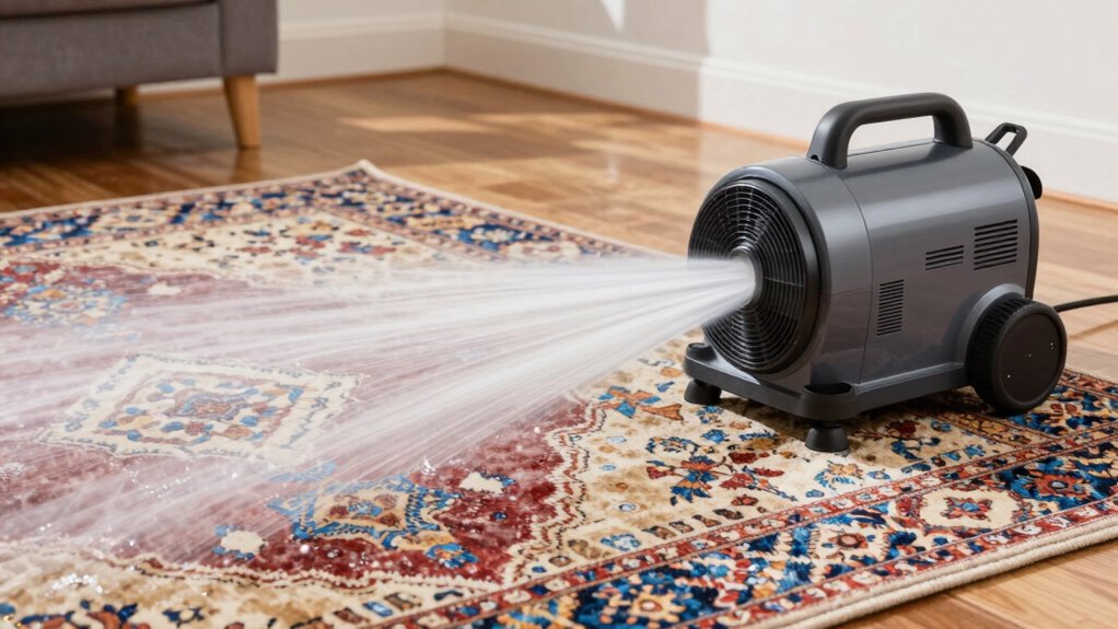 quick rug drying techniques