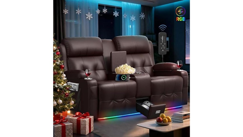 recliner loveseat with massage