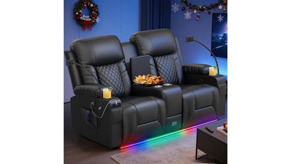 recliner loveseat with storage