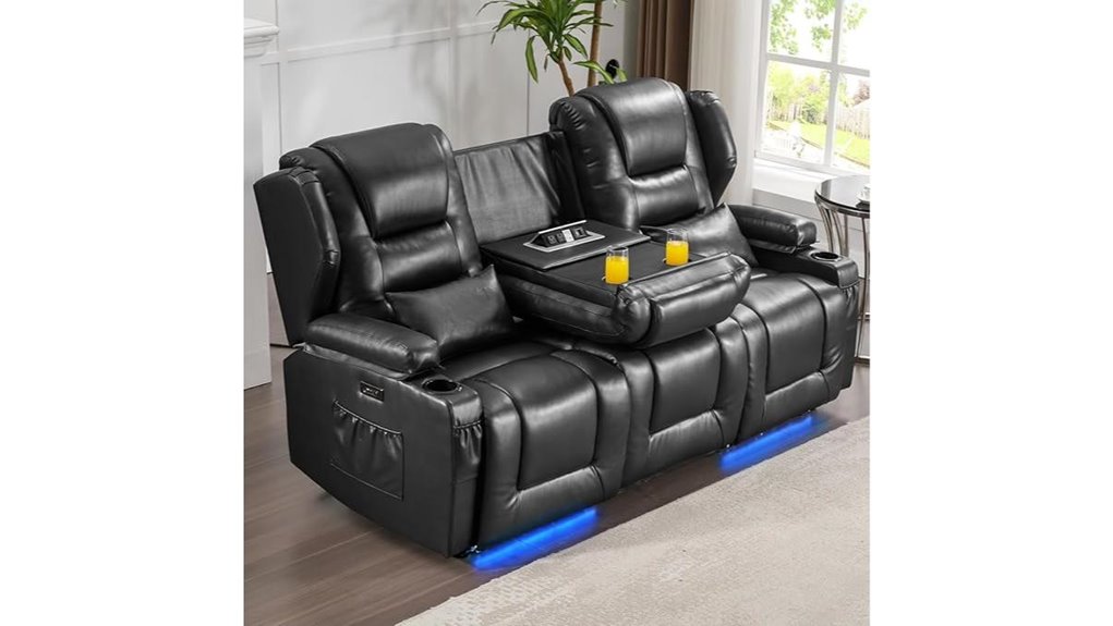 recliner loveseat with storage