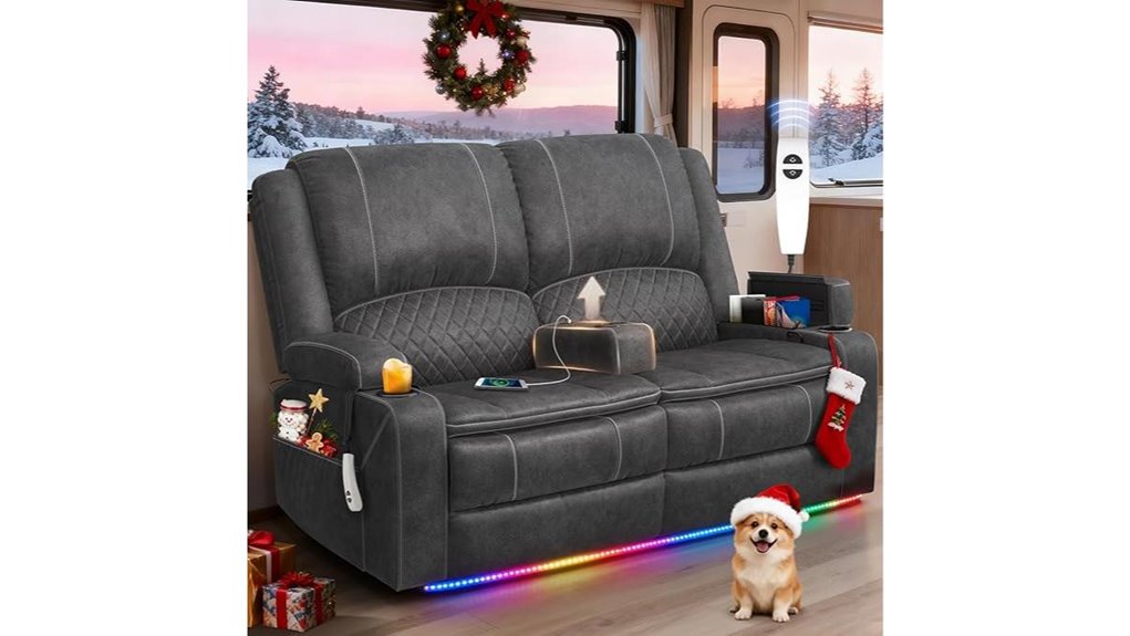 recliner loveseat with storage