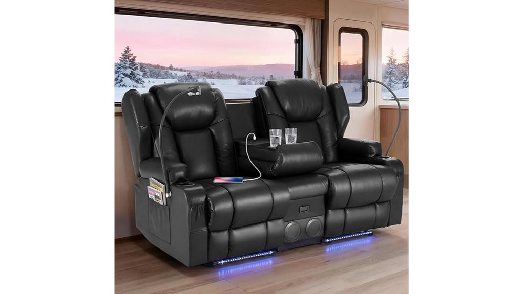 recliner with led bluetooth