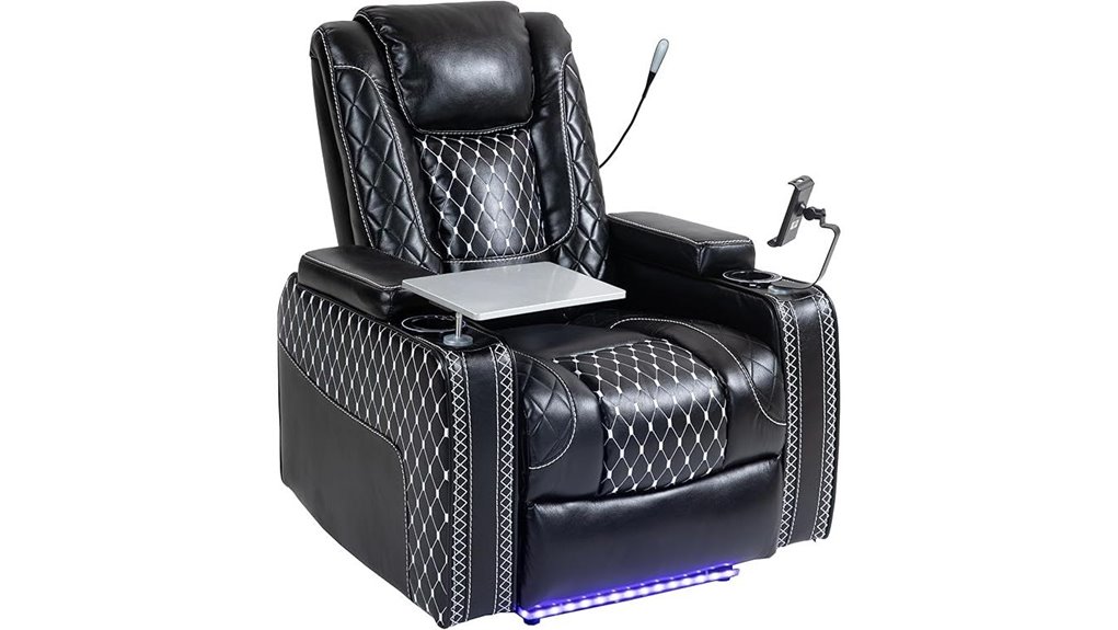recliner with usb storage