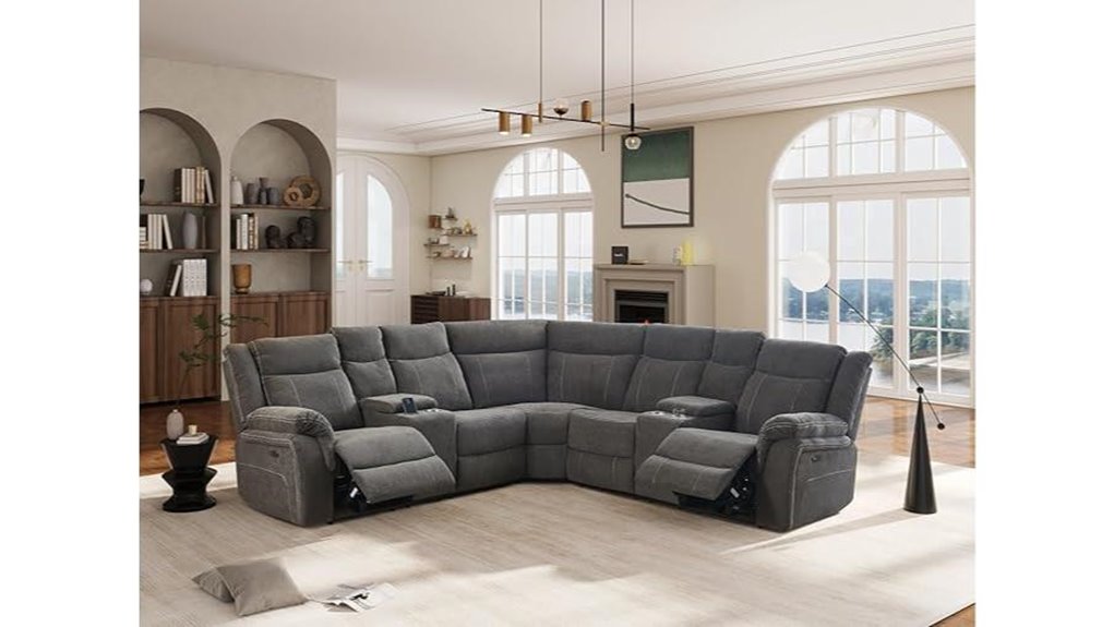 reclining sectional with storage