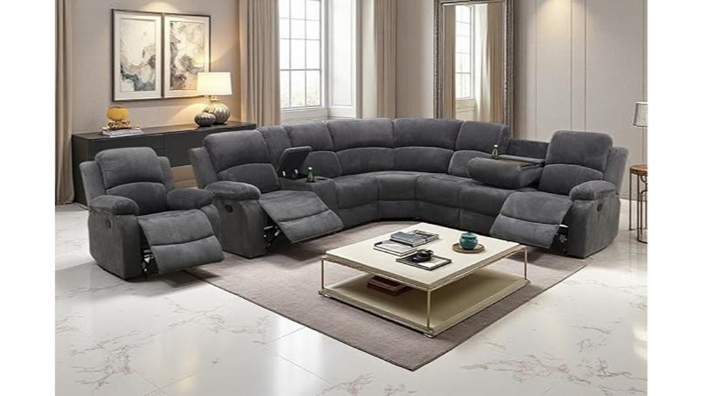 reclining sectional with storage