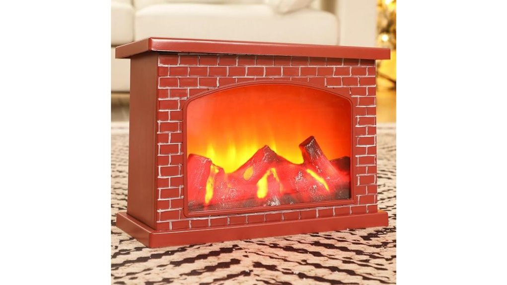 red brick fireplace decor