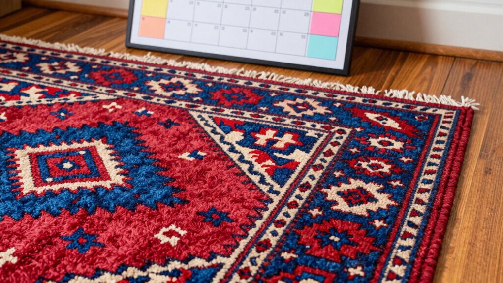 rotate rugs based on material