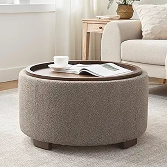 round ottoman with lid