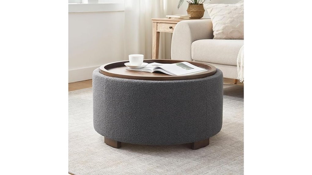 round ottoman with lid
