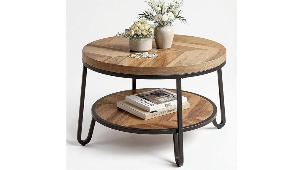 round table with storage