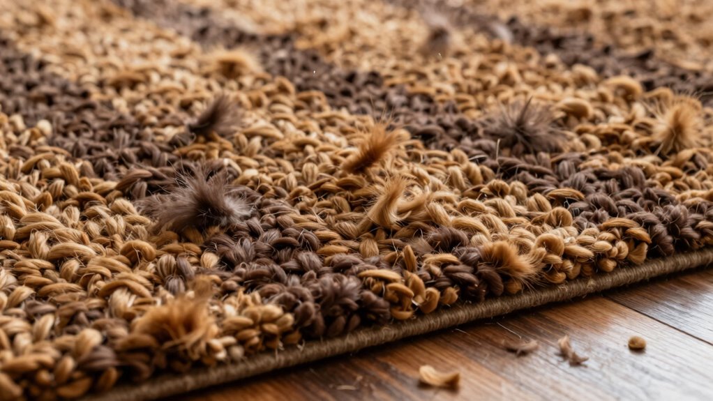 rug shedding duration differences