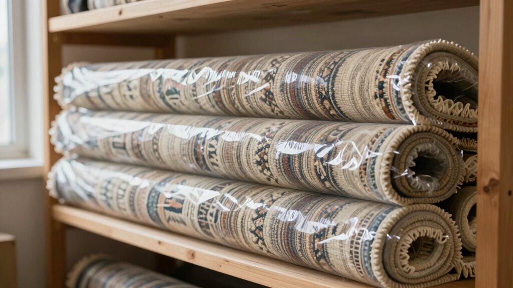 rug storage roll wrap climate