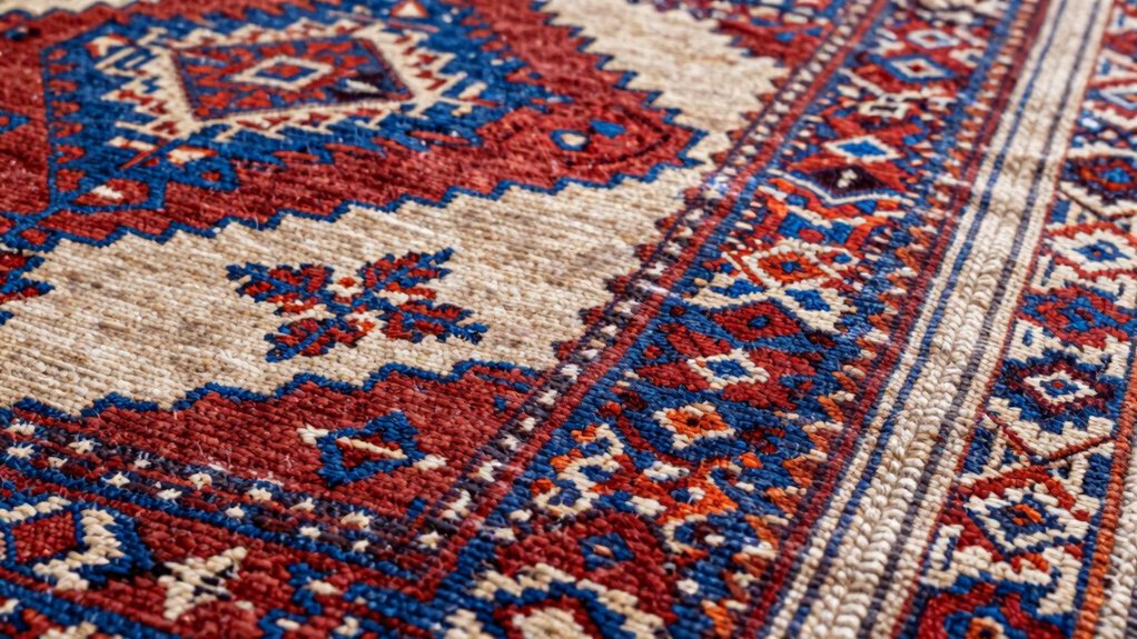 rug weaving materials finishing